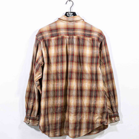 GAP Relaxed Fit Plaid Heavyweight Flannel Button Shirt