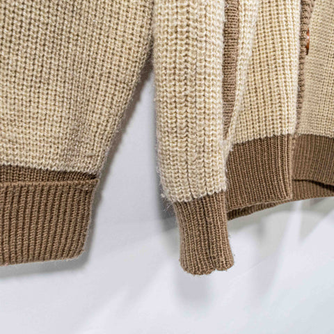 Bambergers Chunky Knit Sweater Cardigan Wood Buttons