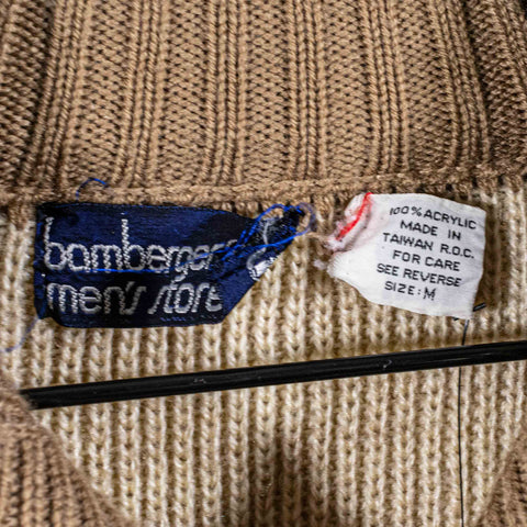 Bambergers Chunky Knit Sweater Cardigan Wood Buttons