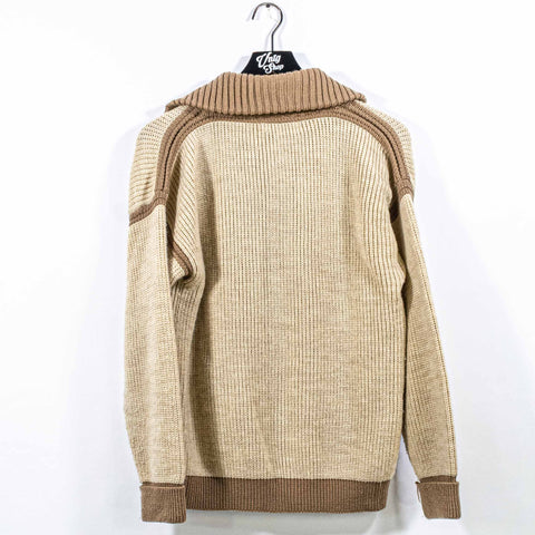 Bambergers Chunky Knit Sweater Cardigan Wood Buttons