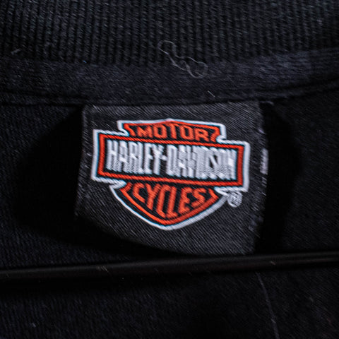 Harley Davidson Motorcycles Flames Logo Polo Shirt