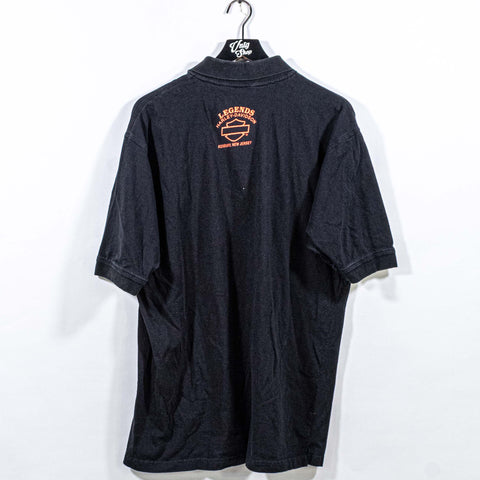 Harley Davidson Motorcycles Flames Logo Polo Shirt