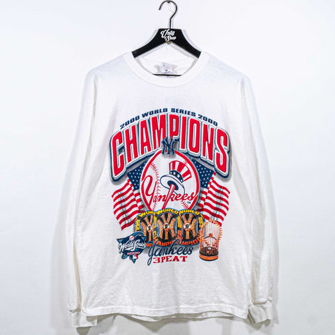 New York Yankees 2000 World Series 3 Peat T-Shirt Long Sleeve