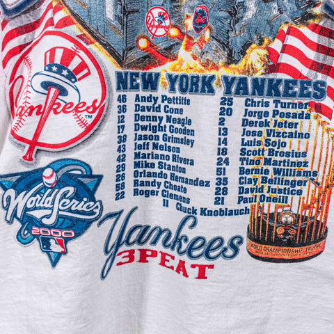 New York Yankees 2000 World Series 3 Peat T-Shirt Long Sleeve