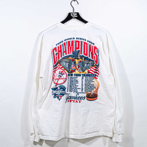 New York Yankees 2000 World Series 3 Peat T-Shirt Long Sleeve