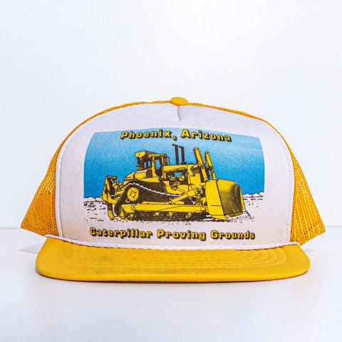 CAT Caterpillar Proving Grounds Mesh Trucker Snapback Hat Arizona