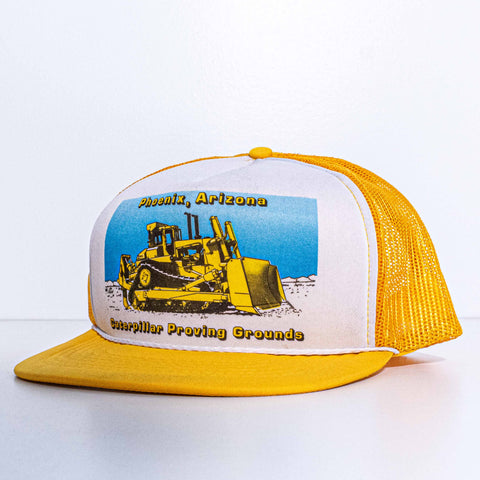 CAT Caterpillar Proving Grounds Mesh Trucker Snapback Hat Arizona