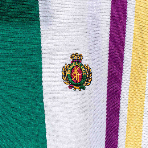 Knights of The Round Table Striped Long Sleeve Rugby Polo Shirt