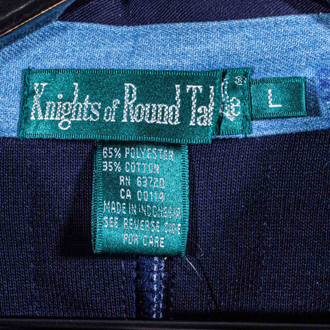 Knights of The Round Table Striped Long Sleeve Rugby Polo Shirt