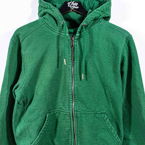 American Giant Blank Green Zip Hoodie Sweatshirt