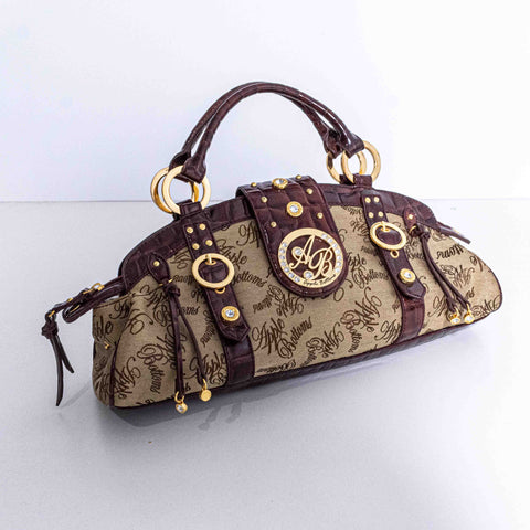 Apple Bottoms Handbag Purse  All Over Print