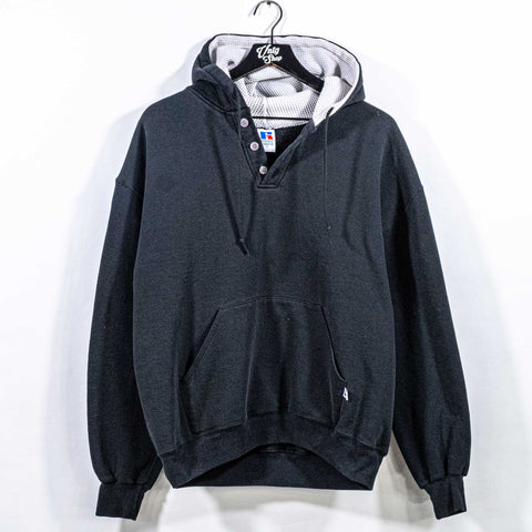 Russell Athletic Henley Hoodie Sweatshirt Made in USA