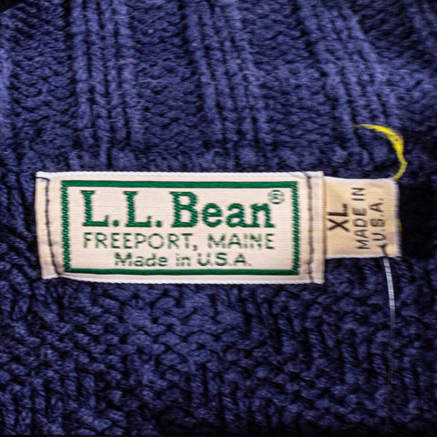 LL Bean Chunky Knit Fishermen Sweater Made in USA