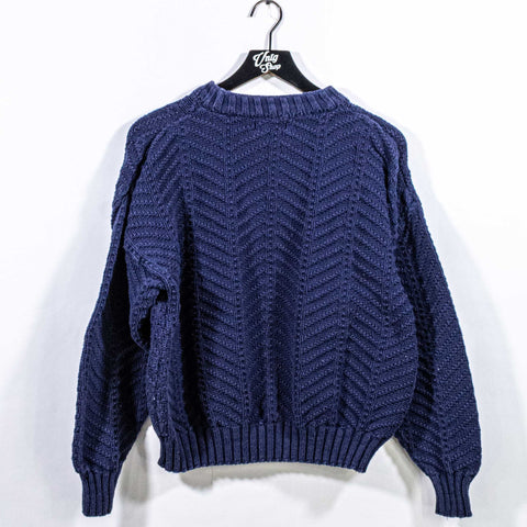 LL Bean Chunky Knit Fishermen Sweater Made in USA