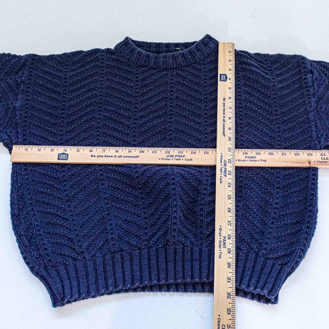 LL Bean Chunky Knit Fishermen Sweater Made in USA