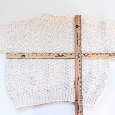 LL Bean Chunky Knit Fishermen Sweater Made in USA