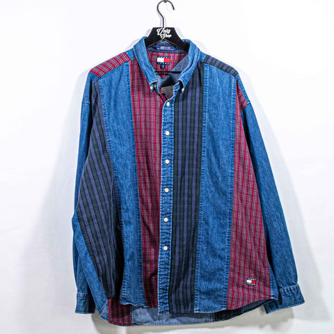 Tommy Hilfger Jeans Denim Flannel Button Down Shirt
