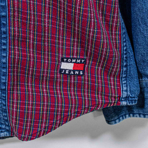 Tommy Hilfger Jeans Denim Flannel Button Down Shirt