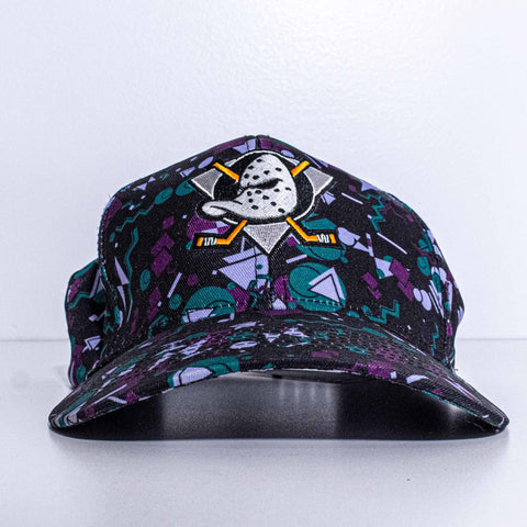 Anaheim Mighty Ducks Abstract Print Snapback Hat Bodhi Leaf Coffee Traders