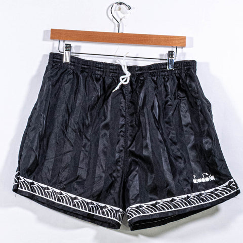 Diadora Logo Ribboned Shiny Soccer Shorts