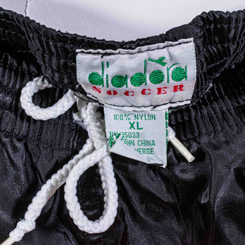 Diadora Logo Ribboned Shiny Soccer Shorts
