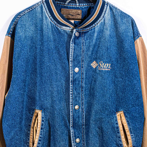 Sun Microsystems Denim Bomber Jacket