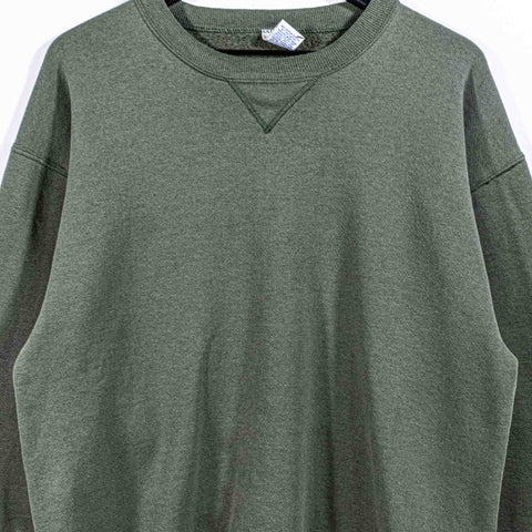 Russell Athletic Green Sun Fade Blank Sweatshirt Made in USA