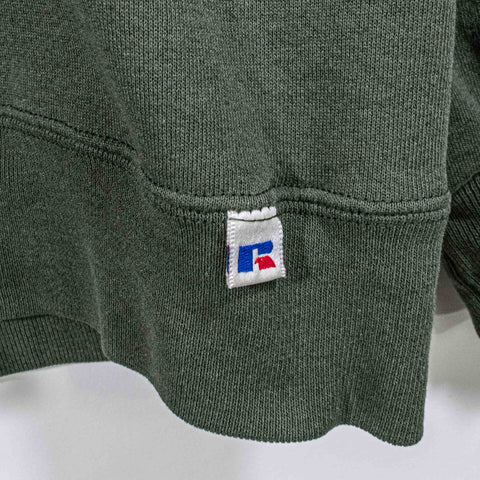 Russell Athletic Green Sun Fade Blank Sweatshirt Made in USA