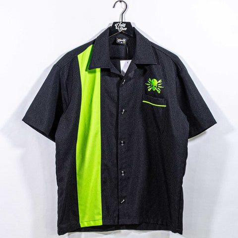 Steady Clothing Skull Bowling Shirt Rockabilly Mechanic