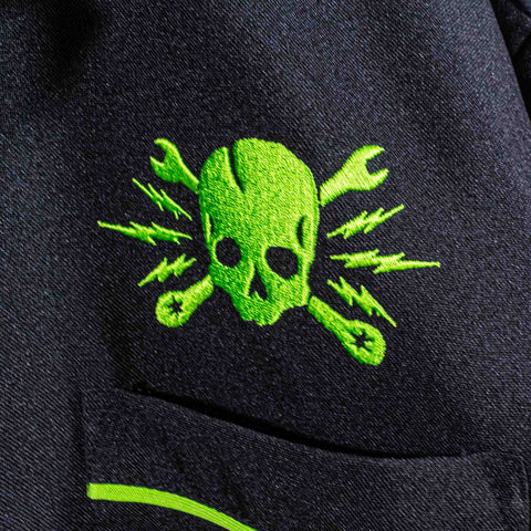 Steady Clothing Skull Bowling Shirt Rockabilly Mechanic