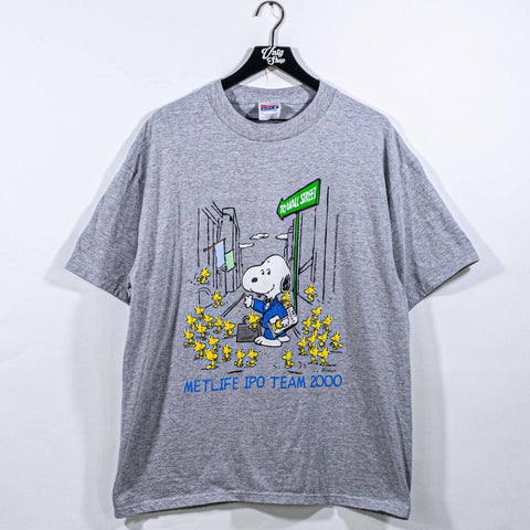 Snoopy Met Life Wall Street IPO T-Shirt Peanuts