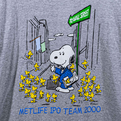 Snoopy Met Life Wall Street IPO T-Shirt Peanuts
