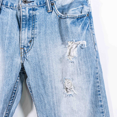 Levis 527 Bootcut Distressed Jeans