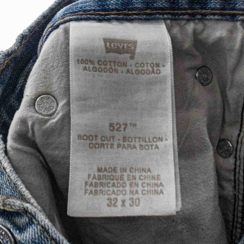 Levis 527 Bootcut Distressed Jeans