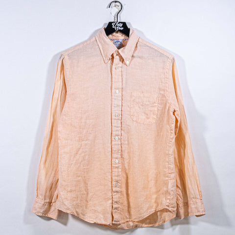 Brooks Brothers Baird McNutt Irish Linen Regent Button Down Shirt