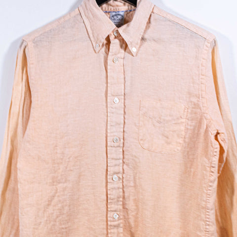 Brooks Brothers Baird McNutt Irish Linen Regent Button Down Shirt