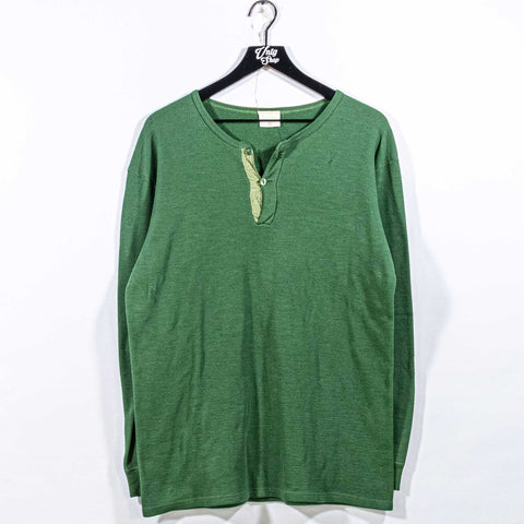 LL Bean Henley Long Sleeve T-Shirt Meraklon Base Layer