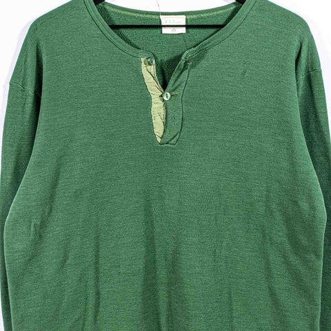 LL Bean Henley Long Sleeve T-Shirt Meraklon Base Layer