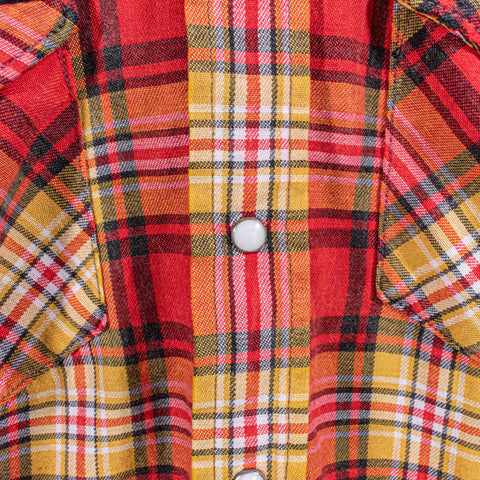 Wrangler Plaid Flannel Pearl Snap Shirt
