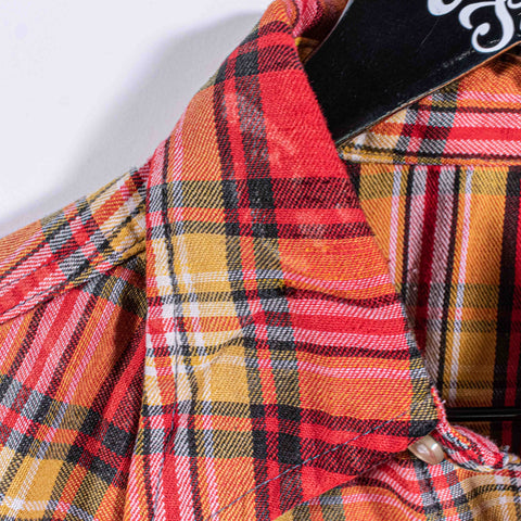 Wrangler Plaid Flannel Pearl Snap Shirt