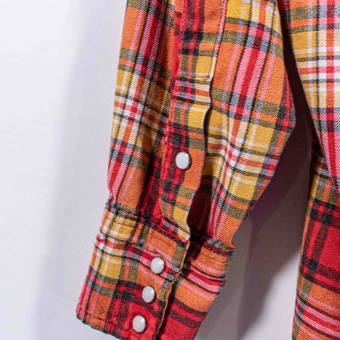 Wrangler Plaid Flannel Pearl Snap Shirt