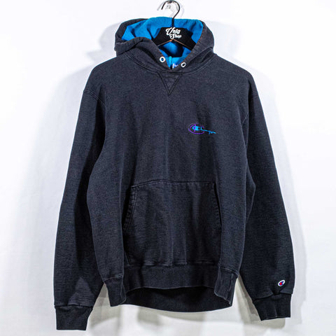 Champion Script Logo Two Tone Hoodie Sweatshirt Made in USA