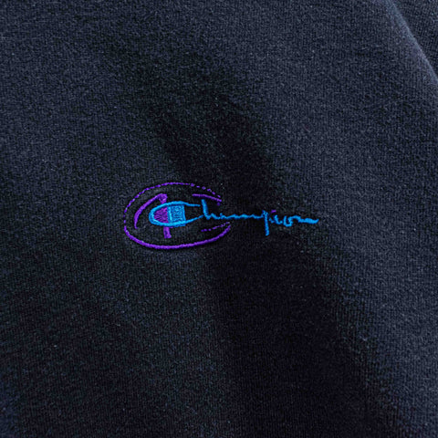 Champion Script Logo Two Tone Hoodie Sweatshirt Made in USA