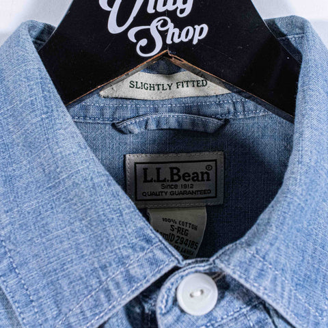 LL Bean Chambray Slightly Fitted Button Shirt