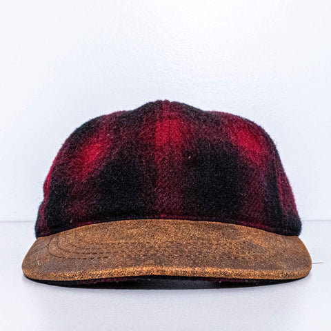 Lake of the Isles Buffalo Plaid Hat Wool Blend Leather