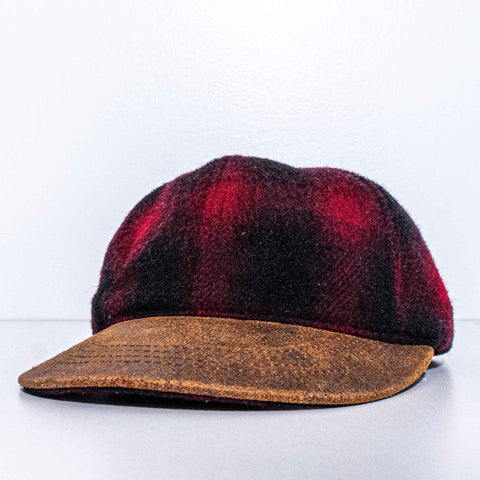 Lake of the Isles Buffalo Plaid Hat Wool Blend Leather