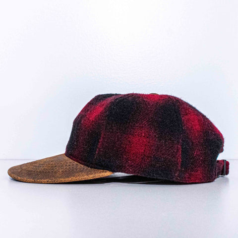 Lake of the Isles Buffalo Plaid Hat Wool Blend Leather