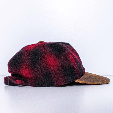 Lake of the Isles Buffalo Plaid Hat Wool Blend Leather