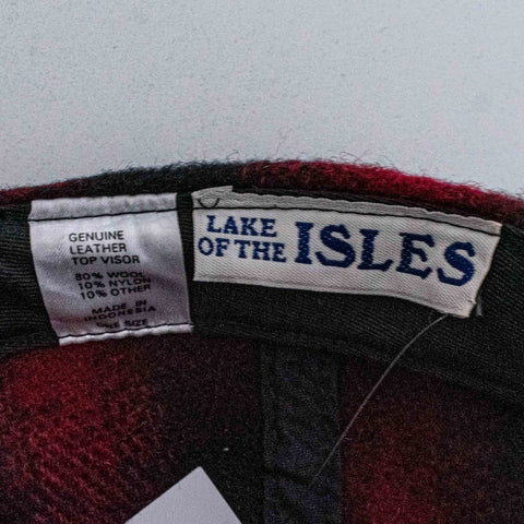 Lake of the Isles Buffalo Plaid Hat Wool Blend Leather