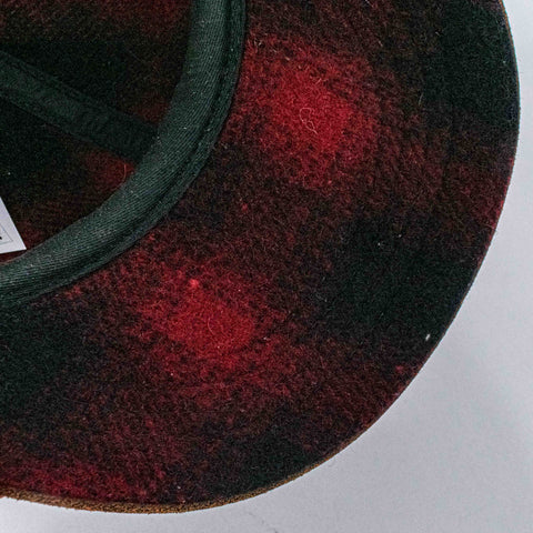 Lake of the Isles Buffalo Plaid Hat Wool Blend Leather